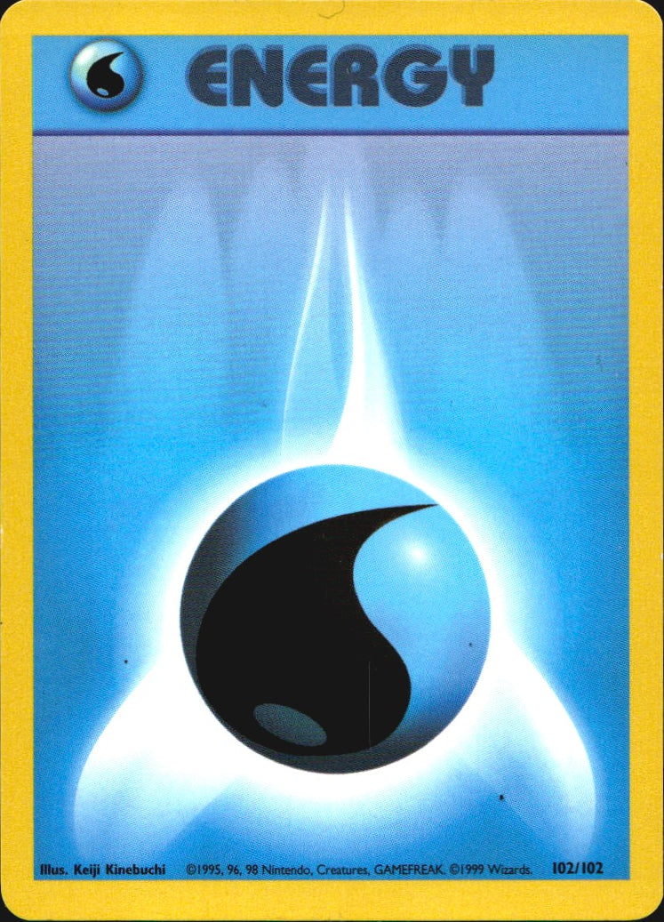 Water Energy 102/102 Common Base Set Unlimited Pokemon Near Mint