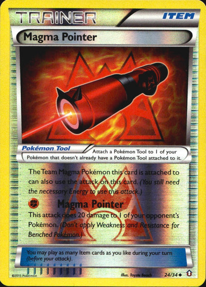 Magma Pointer 24/34 Uncommon Double Crisis Pokemon Reverse Holo Near Mint