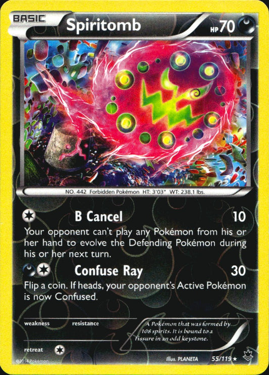 Spiritomb 55/119 Rare Phantom Forces Pokemon Reverse Holo Near Mint