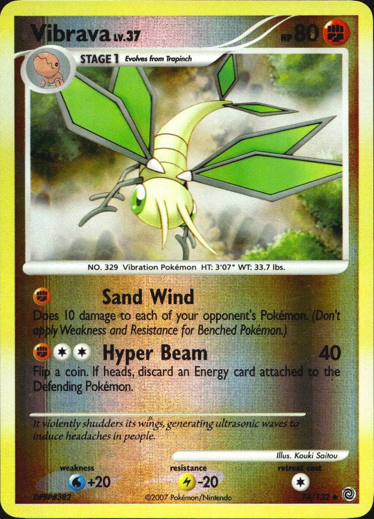 Vibrava 74/132 Uncommon Secret Wonders Pokemon Reverse Holo Near Mint