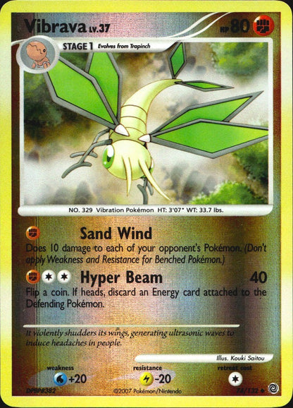 Vibrava 74/132 Uncommon Secret Wonders Pokemon Reverse Holo Near Mint