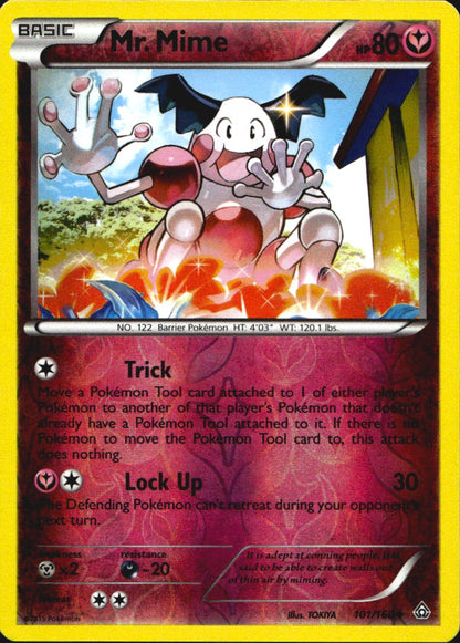 Mr. Mime 101/160 Uncommon Primal Clash Pokemon Reverse Holo Near Mint