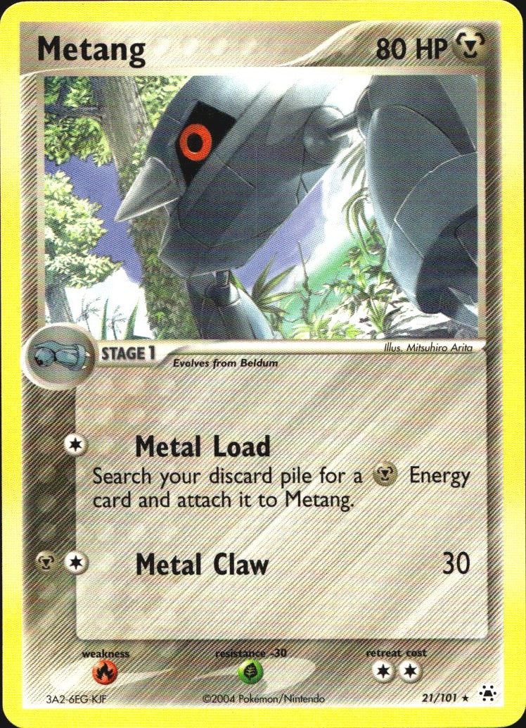 Metang 21/101 Rare Hidden Legends Pokemon Near Mint