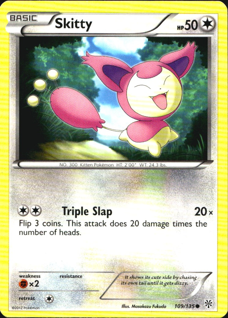 Skitty 109/135 Common Plasma Storm Pokemon Near Mint