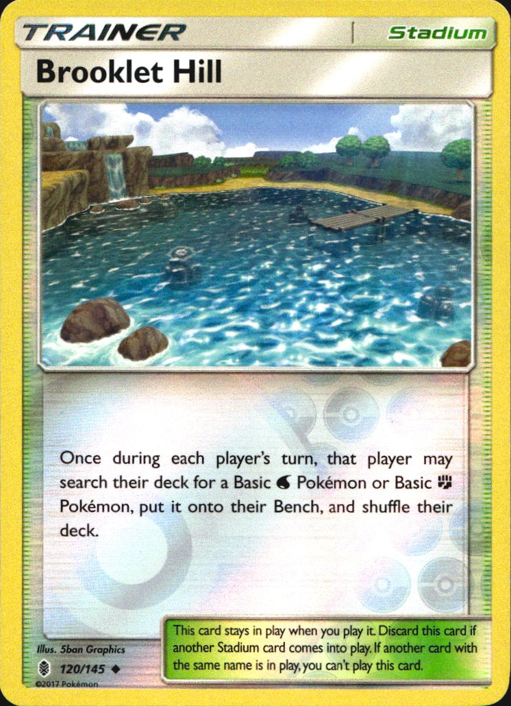 Brooklet Hill 120/145 Uncommon Guardians Rising Pokemon Reverse Holo Near Mint