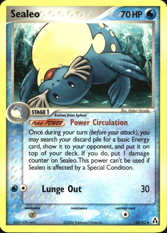 Sealeo 43/92 Uncommon Legend Maker Pokemon Near Mint