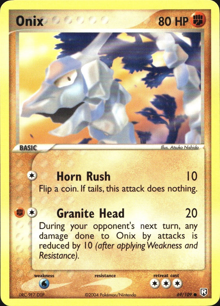 Onix 69/109 Common Team Rocket Returns Pokemon Near Mint