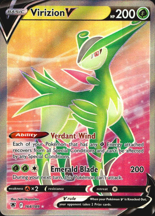 Virizion V 164/189 Rare Ultra Astral Radiance Pokemon Near Mint