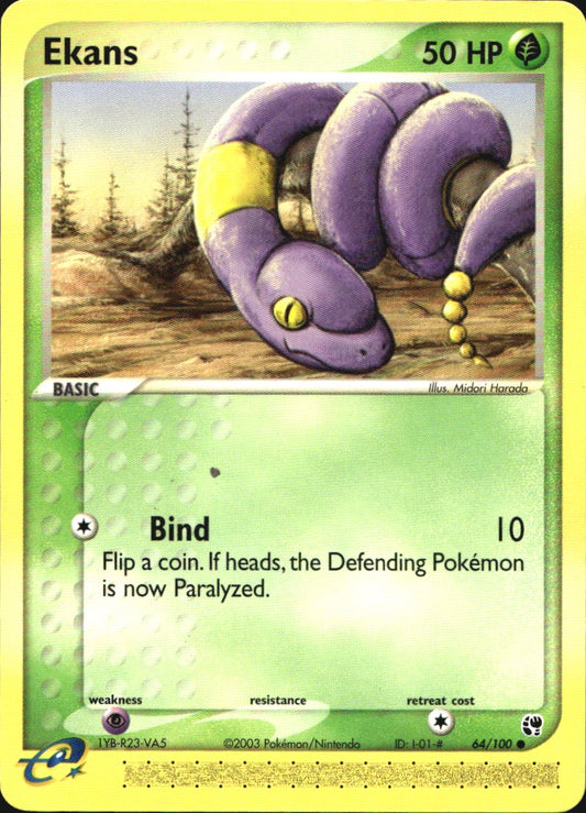 Ekans 64/100 Common Sandstorm Pokemon Near Mint