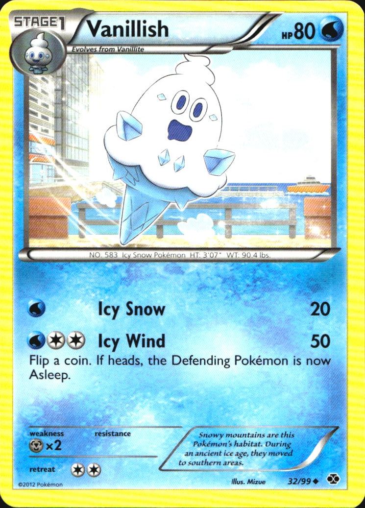 Vanillish 32/99 Uncommon Next Destinies Pokemon Near Mint