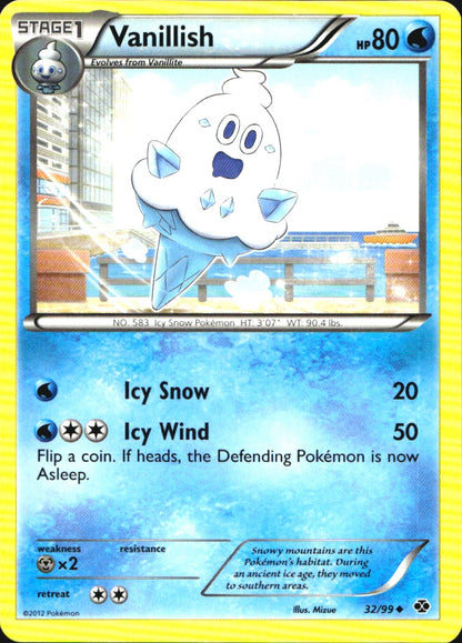 Vanillish 32/99 Uncommon Next Destinies Pokemon Near Mint