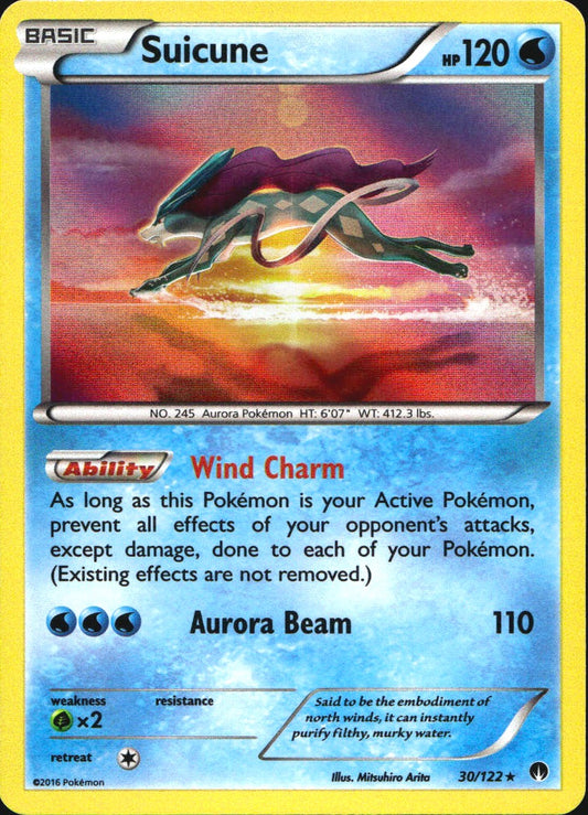 Suicune 30/122 Holo Rare BREAKpoint Pokemon Near Mint