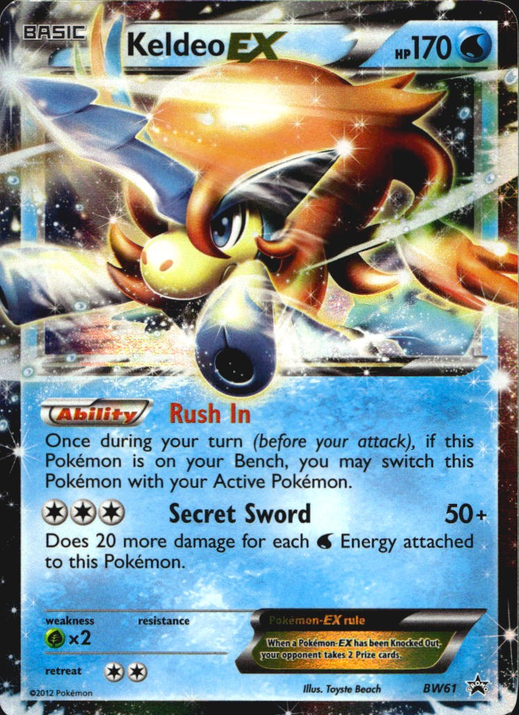 Keldeo EX - BW61 BW61 Holo Promo Black And White Promo Near Mint