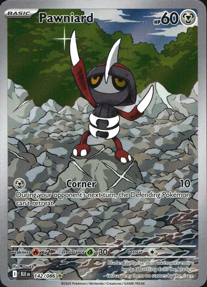Pawniard 142/086 Illustration Rare Black Bolt Pokemon Near Mint