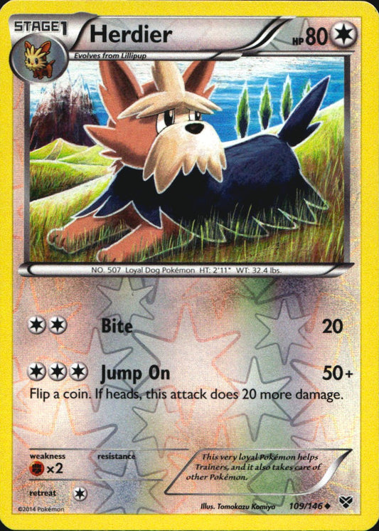 Herdier 109/146 Uncommon XY Pokemon Reverse Holo Near Mint
