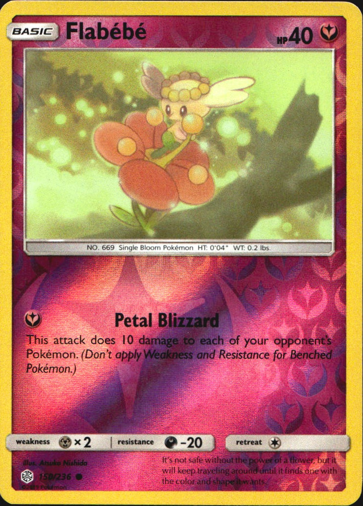 Flabebe 150/236 Common Cosmic Eclipse Pokemon Near Mint