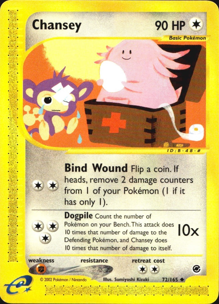 Chansey 72/165 Uncommon Expedition Base Set Pokemon Near Mint