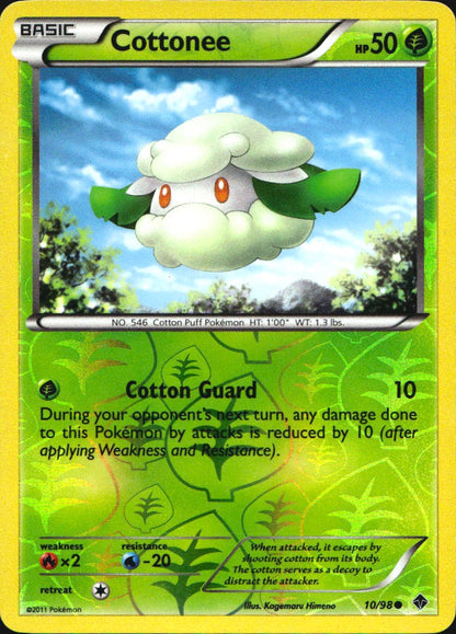 Cottonee 10/98 Common Emerging Powers Pokemon Reverse Holo Near Mint