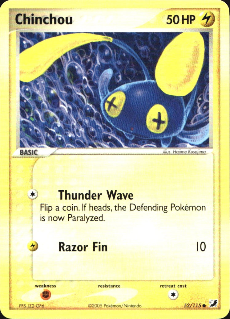 Chinchou 52/115 Common Unseen Forces Pokemon Near Mint