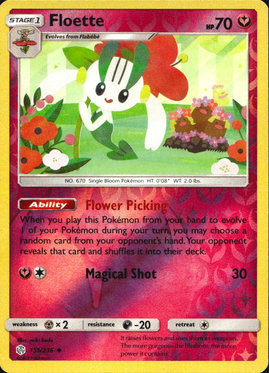 Floette 151/236 Uncommon Cosmic Eclipse Pokemon Near Mint