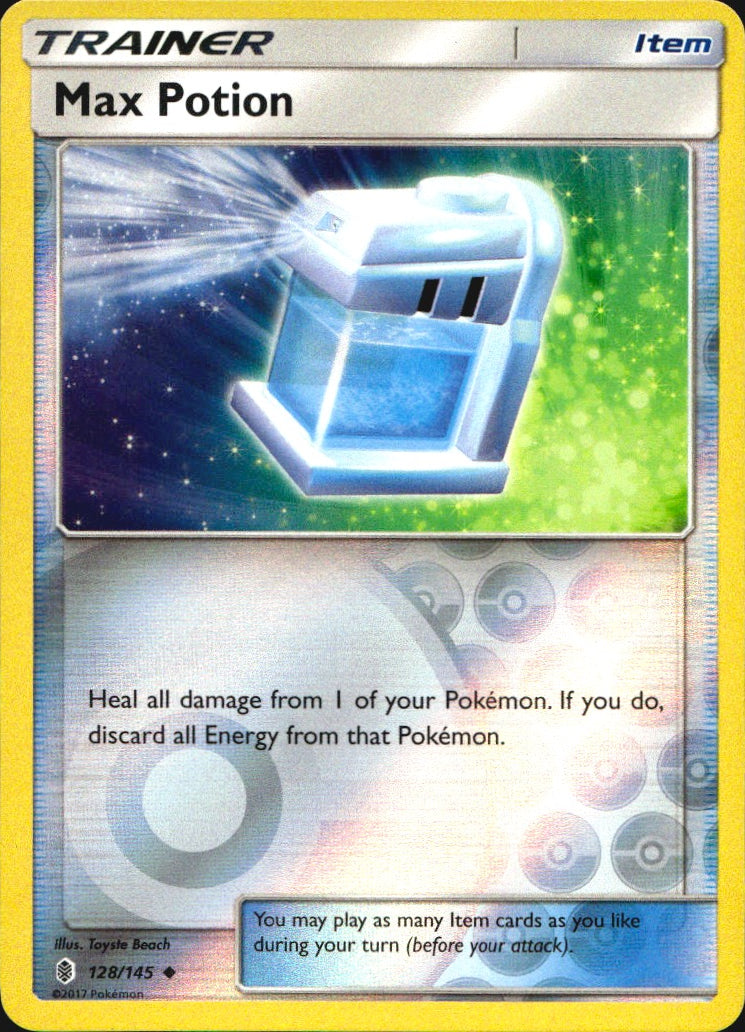 Max Potion 128/145 Uncommon Guardians Rising Pokemon Reverse Holo Near Mint