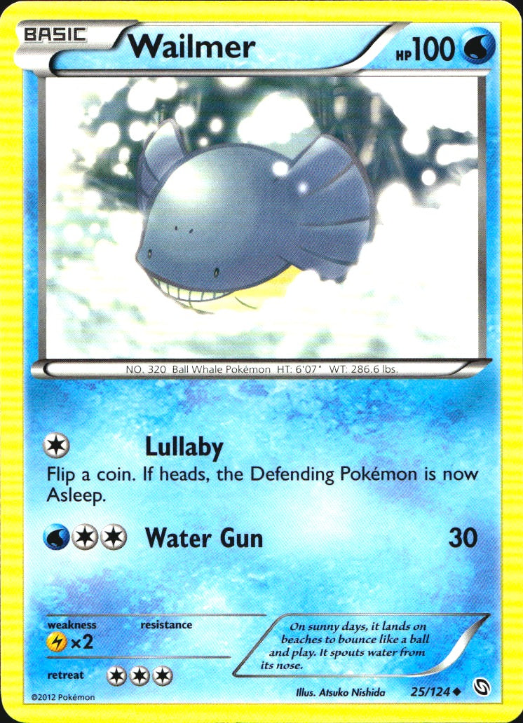 Wailmer 25/124 Uncommon Dragons Exalted Pokemon Near Mint