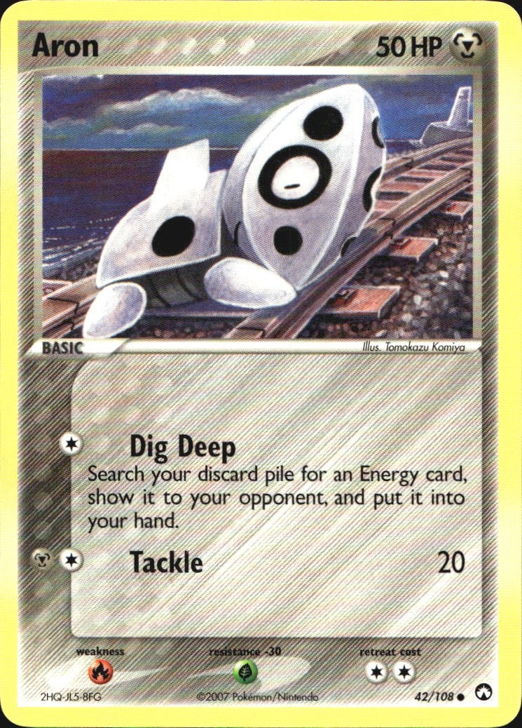 Aron 42/108 Common Power Keepers Pokemon Near Mint