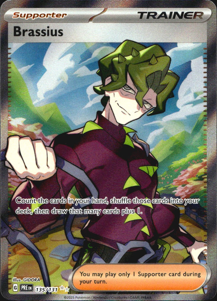 Brassius 135/131 Ultra Rare Prismatic Evolutions Pokemon Near Mint