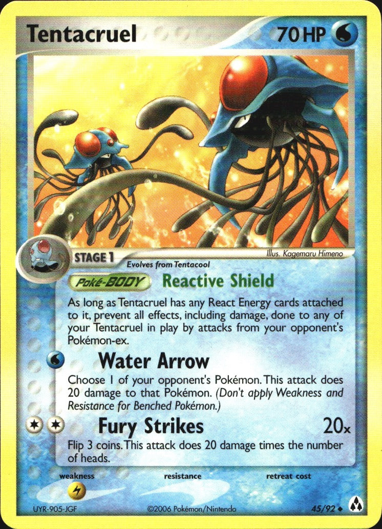 Tentacruel 45/92 Uncommon Legend Maker Pokemon Near Mint