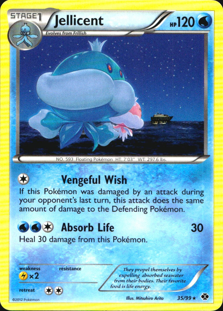Jellicent 35/99 Rare Next Destinies Pokemon Near Mint