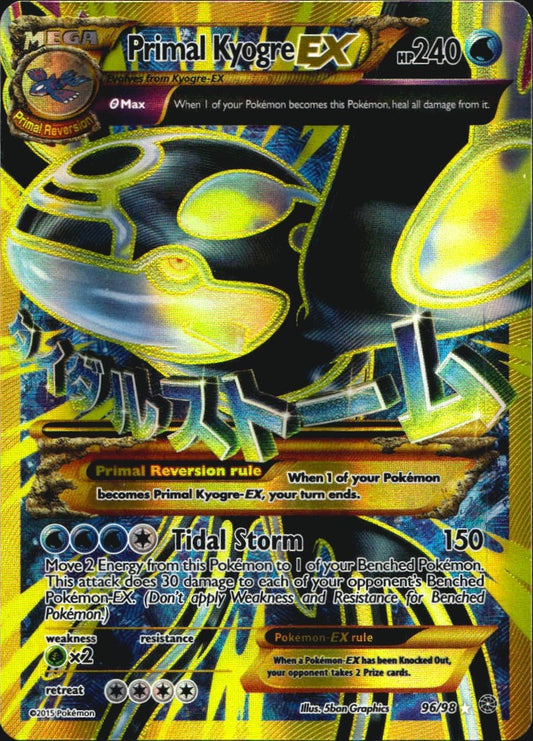 Primal Kyogre EX 96/98 Secret Rare Ancient Origins Pokemon Near Mint