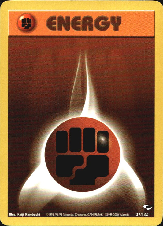 Fighting Energy 127/132 Gym Heroes Pokemon Near Mint