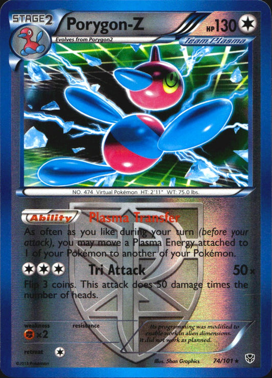 Porygon-Z 74/101 Holo Rare Plasma Blast Pokemon Reverse Holo Near Mint