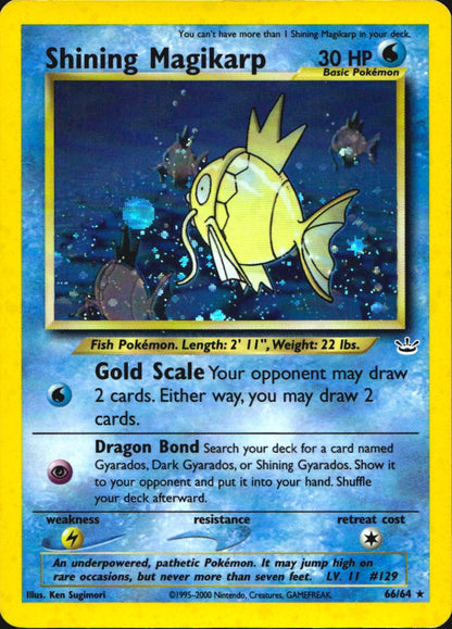 Shining Magikarp 66/64 Rare Shining Neo Revelation Pokemon Lightly Played