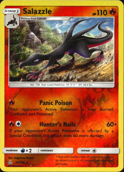 Salazzle 26/156 Rare Ultra Prism Pokemon Reverse Holo Near Mint