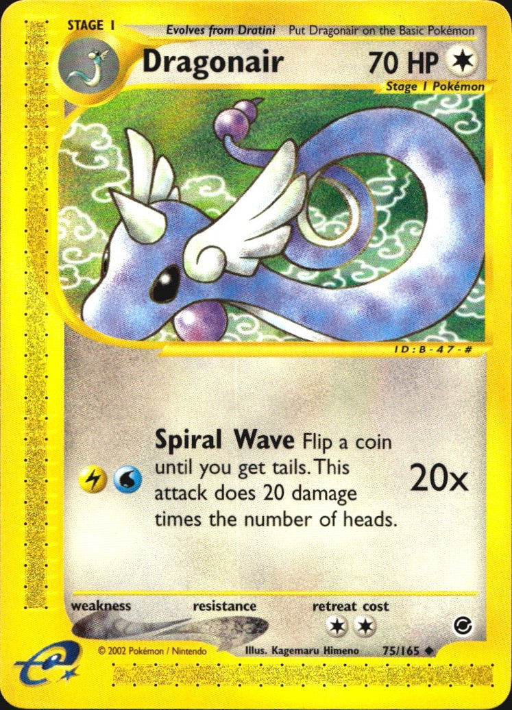 Dragonair 75/165 Uncommon Expedition Base Set Pokemon Near Mint
