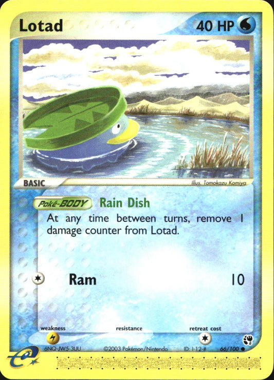 Lotad 66/100 Common Sandstorm Pokemon Near Mint