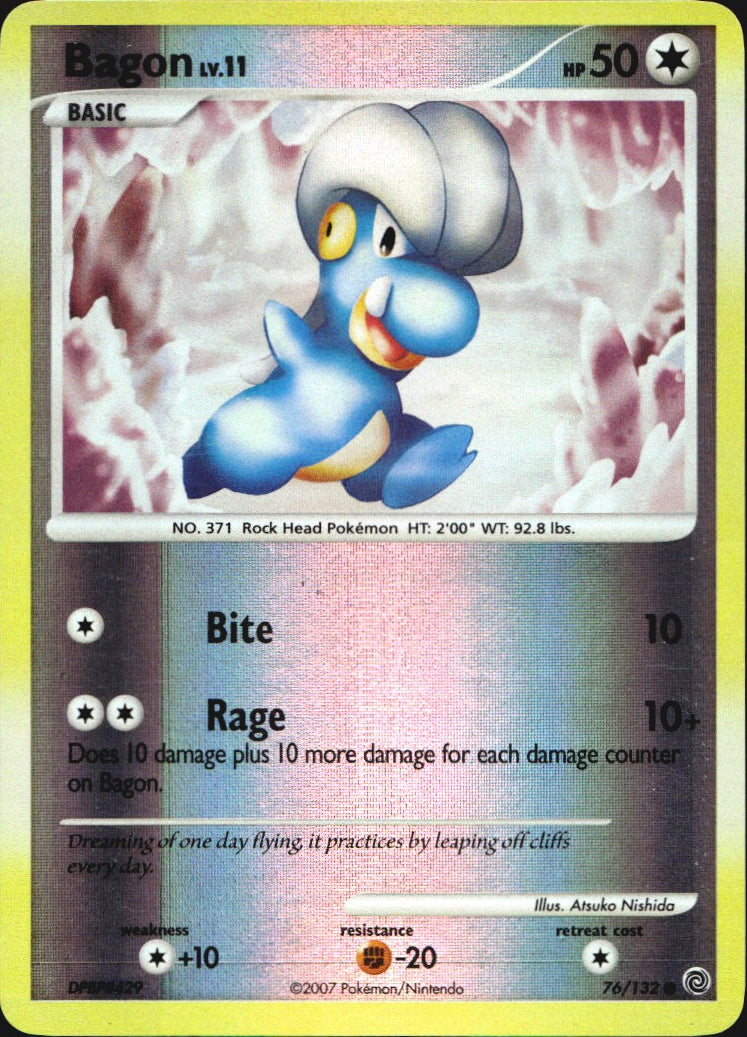 Bagon 76/132 Common Secret Wonders Pokemon Reverse Holo Near Mint