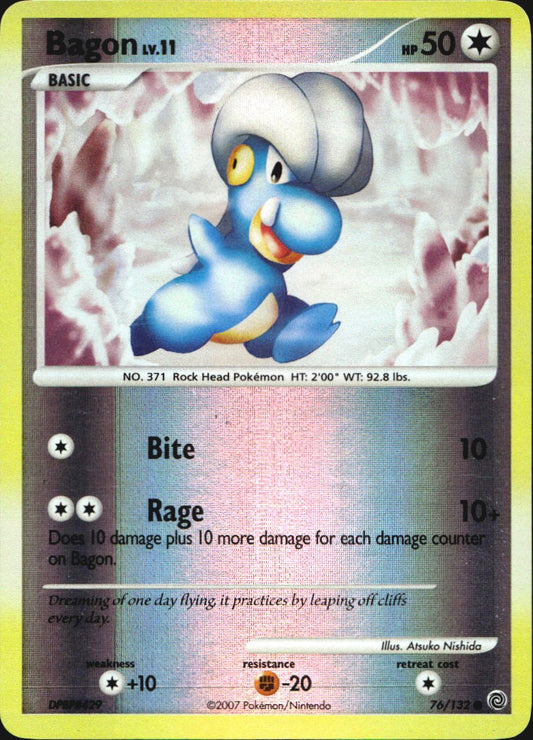 Bagon 76/132 Common Secret Wonders Pokemon Reverse Holo Near Mint