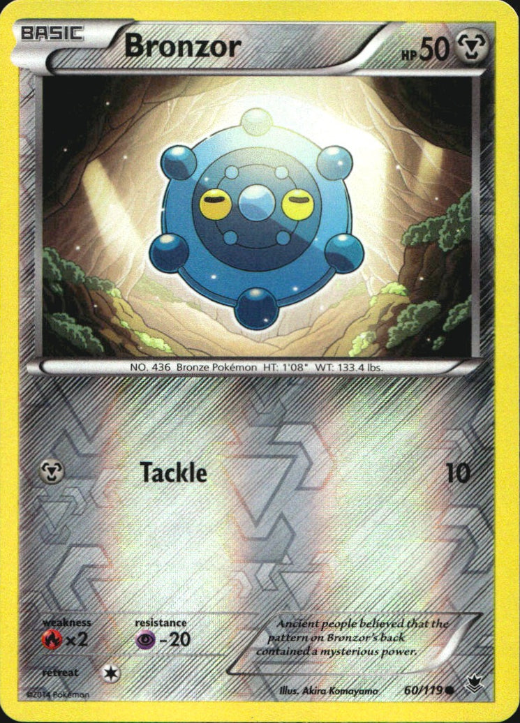 Bronzor 60/119 Common Phantom Forces Pokemon Reverse Holo Near Mint