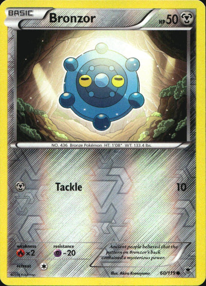 Bronzor 60/119 Common Phantom Forces Pokemon Reverse Holo Near Mint