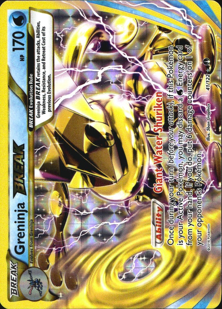 Greninja BREAK 41/122 Rare BREAK BREAKpoint Pokemon Near Mint