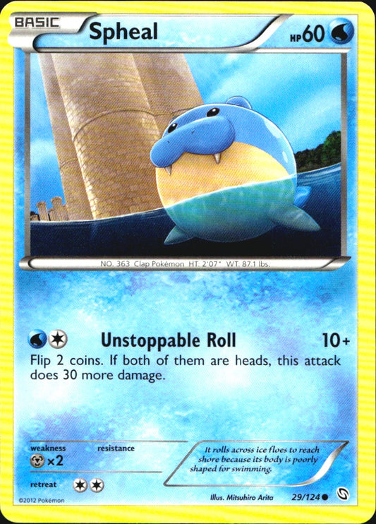 Spheal 29/124 Common Dragons Exalted Pokemon Near Mint