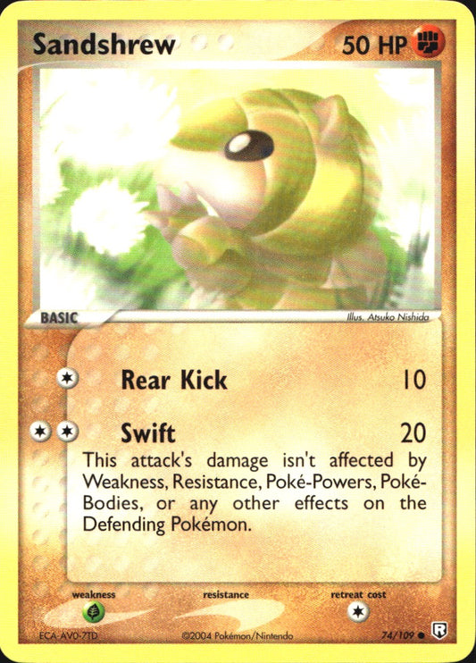 Sandshrew 74/109 Common Team Rocket Returns Pokemon Near Mint