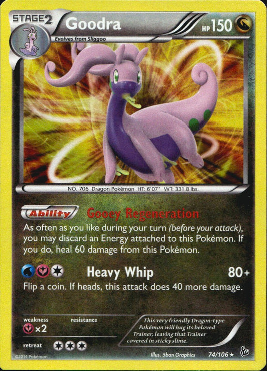 Goodra 74/106 Holo Rare Flashfire Pokemon Near Mint