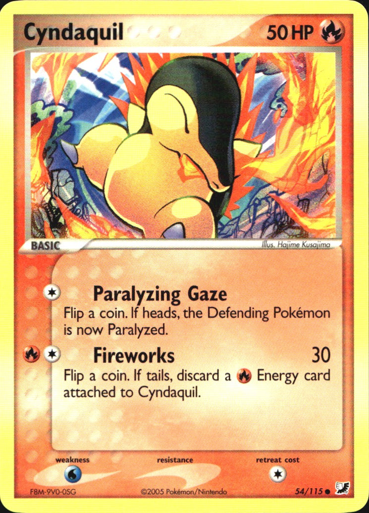 Cyndaquil 54/115 Common Unseen Forces Pokemon Near Mint