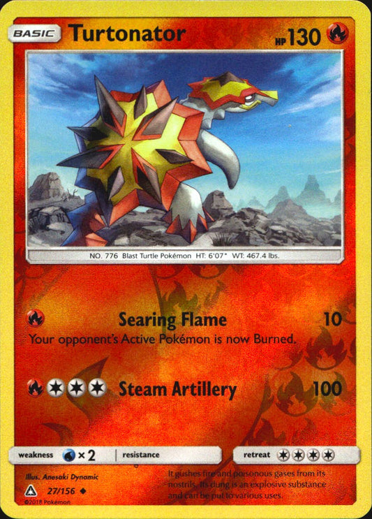 Turtonator 27/156 Uncommon Ultra Prism Pokemon Reverse Holo Near Mint