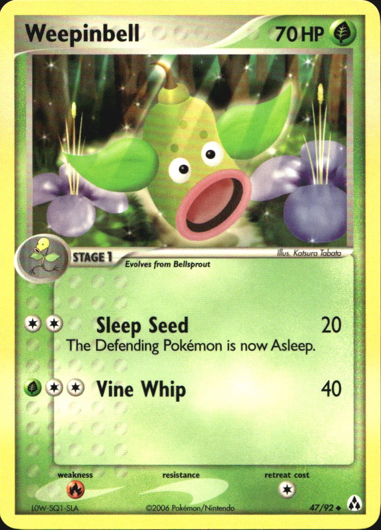 Weepinbell 47/92 Uncommon Legend Maker Pokemon Near Mint