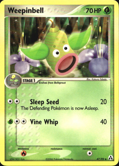 Weepinbell 47/92 Uncommon Legend Maker Pokemon Near Mint