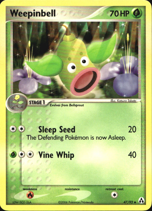 Weepinbell 47/92 Uncommon Legend Maker Pokemon Near Mint